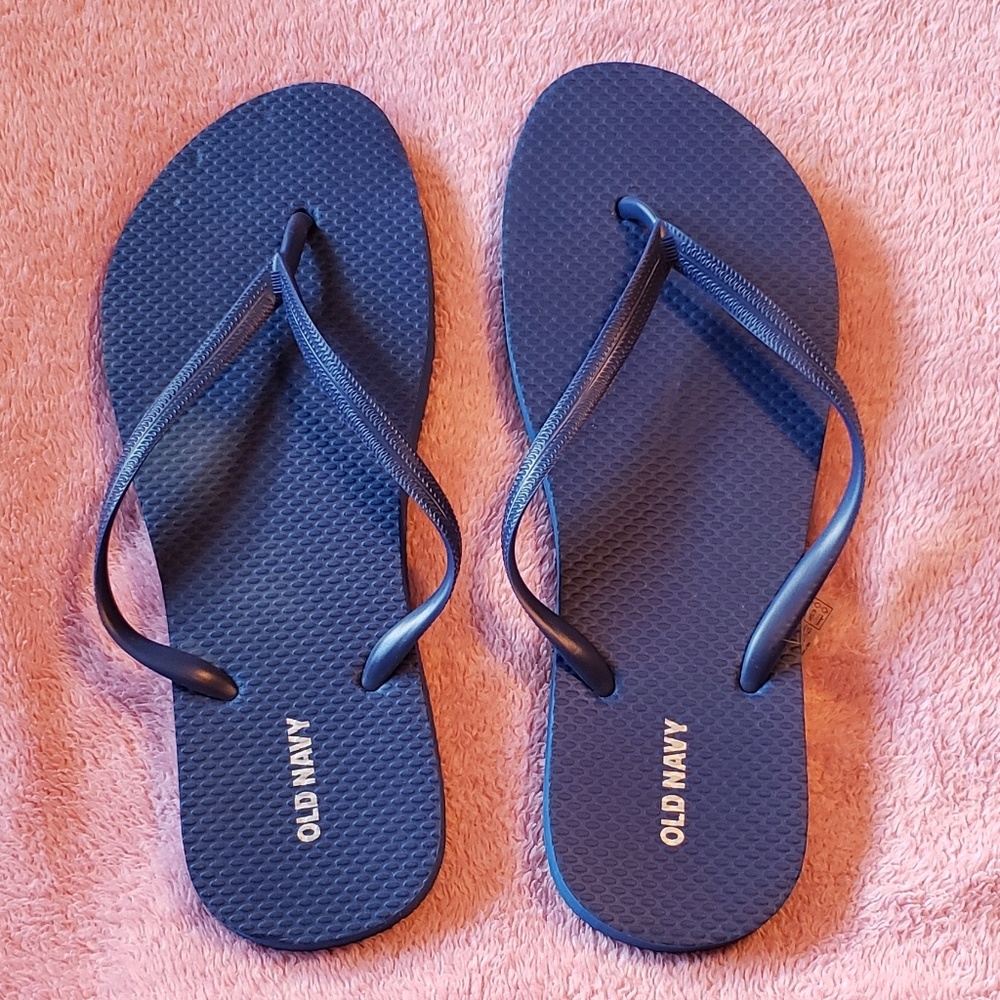 Navy Blue Rubber Flip Flops